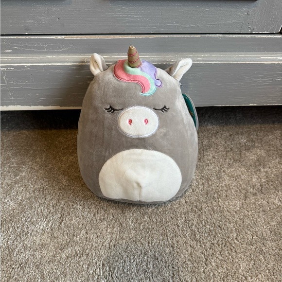 NWT Squishmallows 8” Gray Sleeping Unicorn Plush Stuffed Animal - Picture 2 of 5